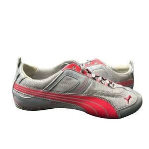 PUMA Women's Size 10 Takala Sneakers Gray-Red-Line  Shoes Lace Up New